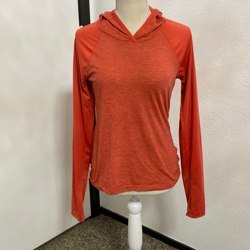 North Face Long sleeve pullover with hood.
